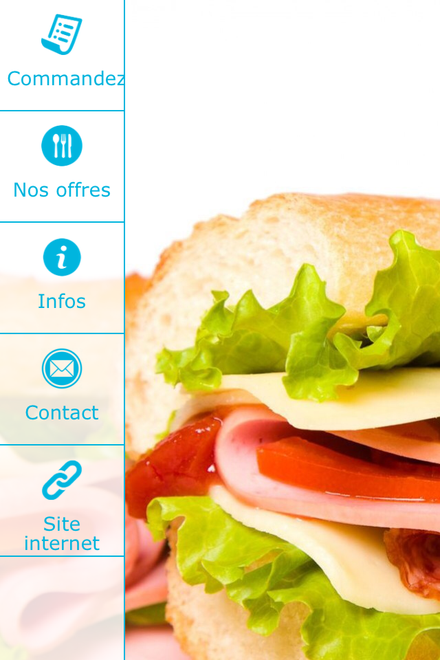 Application smartphone Sandwicherie