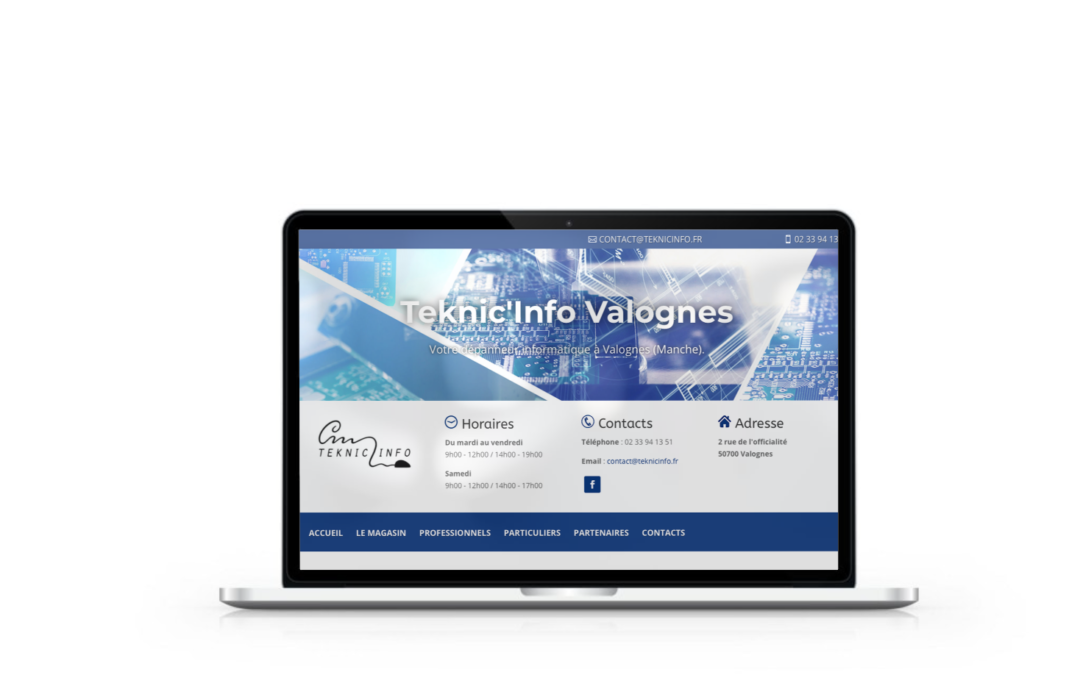 Création du site internet de Teknic’Info Valognes