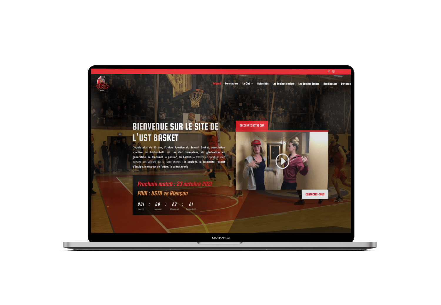 Refonte Site internet de UST Basket