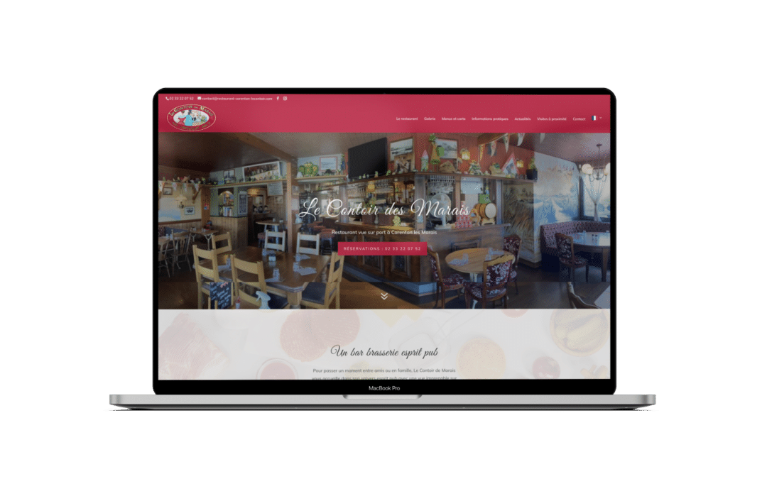 Refonte du site internet du restaurant Le Contoir des Marais