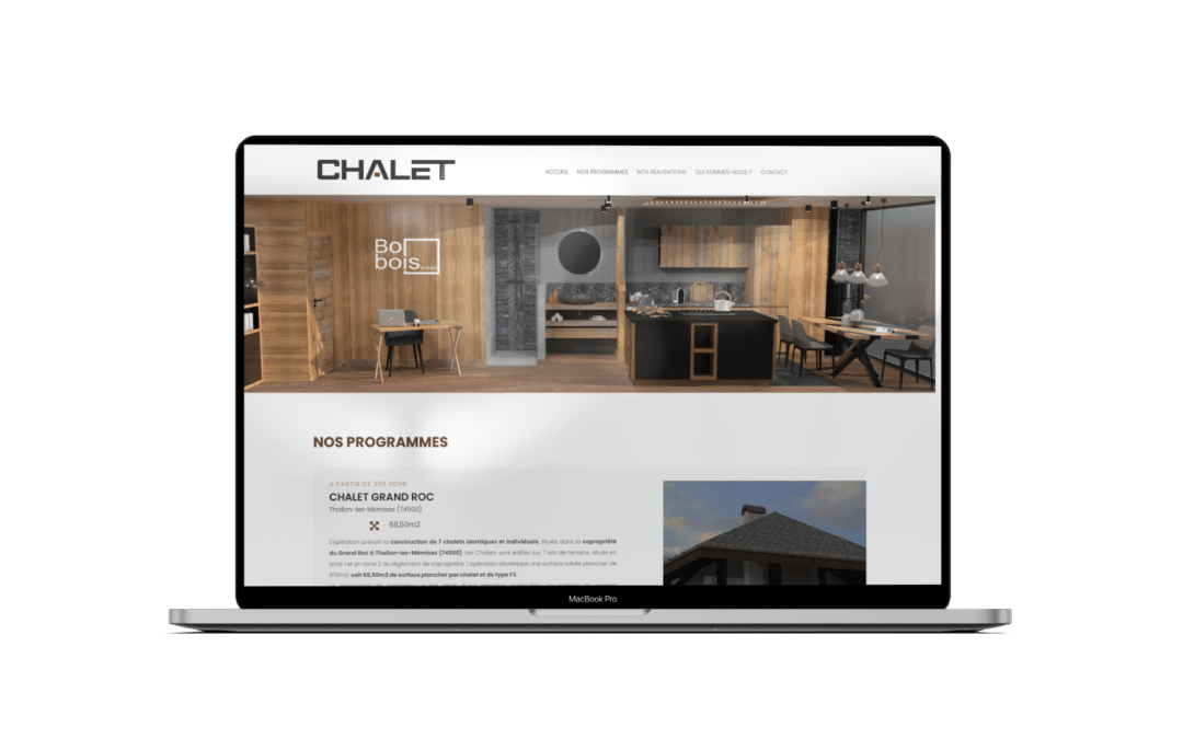 Création du site internet de Chalet Bobois