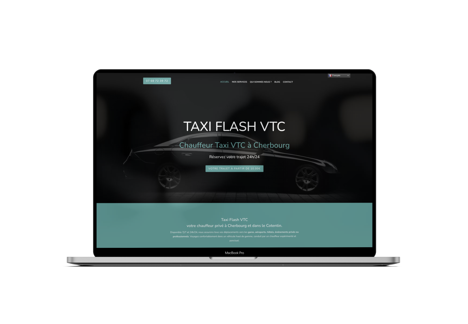 Refonte site internet Taxi Flash Chauffeur VTC Cherbourg