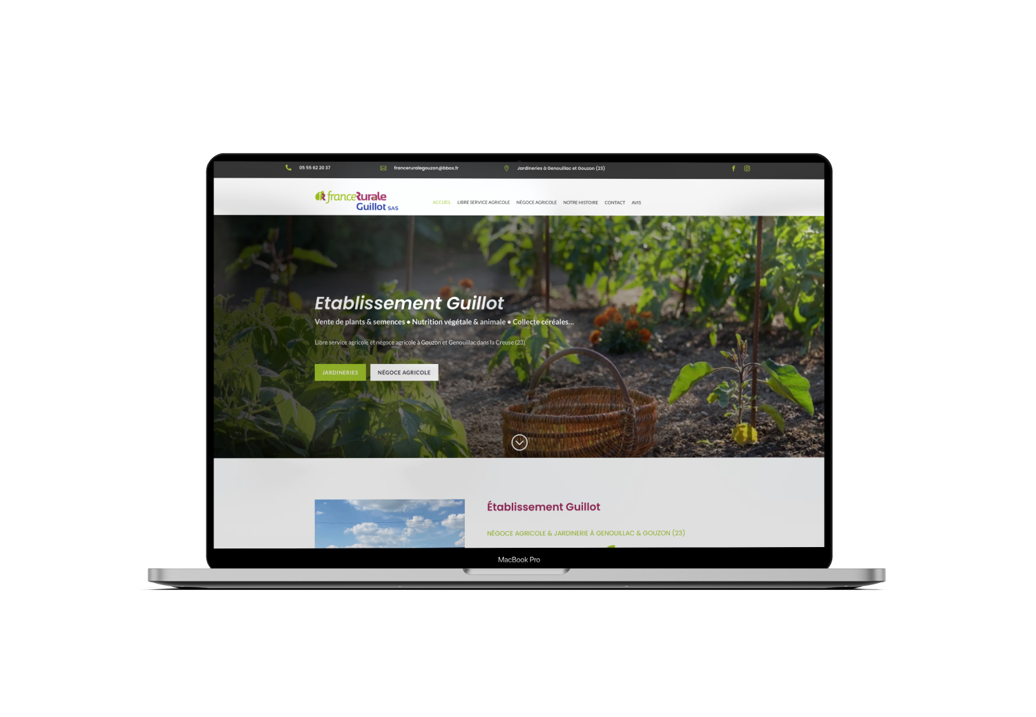 Refonte site internet Guillot France Rurale