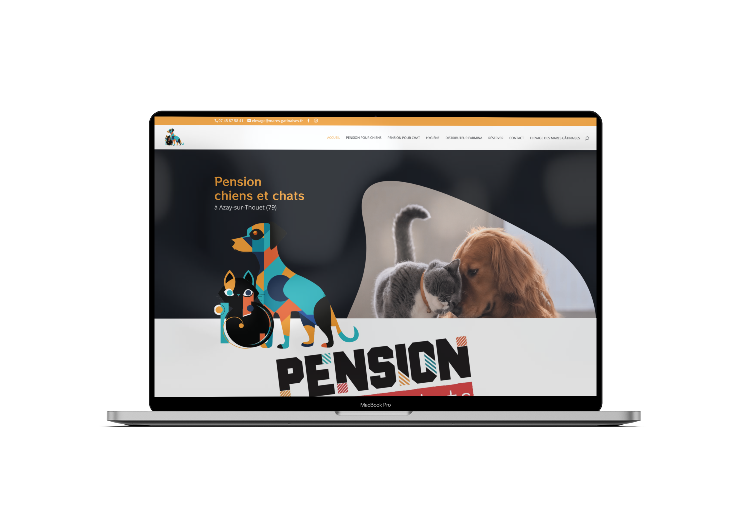 Création de site WordPress pension pour chiens et chats