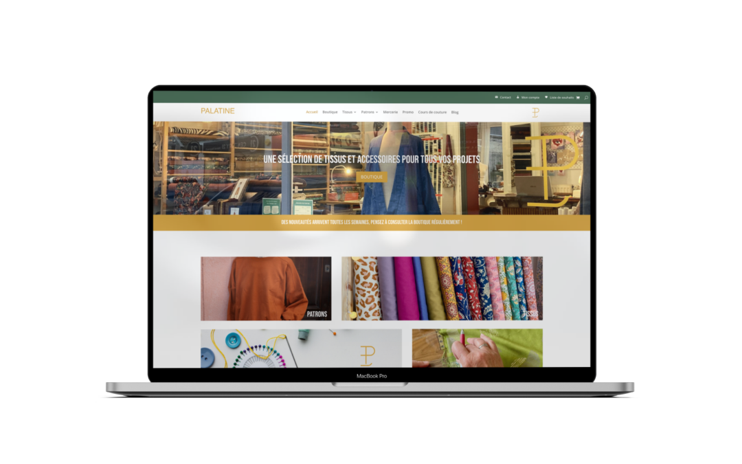 Création de la boutique en ligne Palatine : vendre ses créations et tissus sur internet