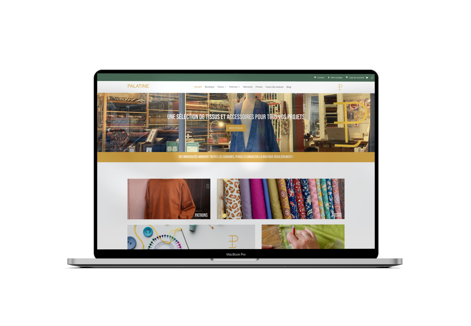 Création de la boutique en ligne Palatine : vendre ses créations et tissus sur internet
