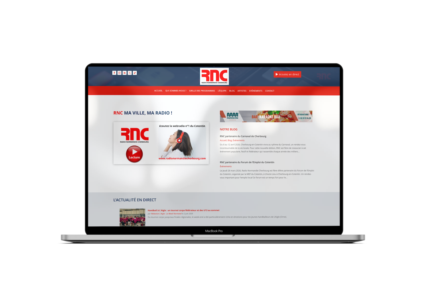Refonte site internet Radio Normandie Cherbourg