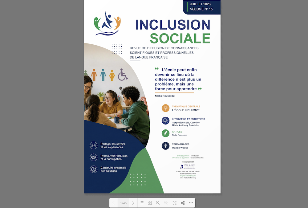 Mise en page de revue professionnelle : découvrez la refonte graphique de la revue Inclusion, pensée pour moderniser son identité et valoriser ses contenus éditoriaux.