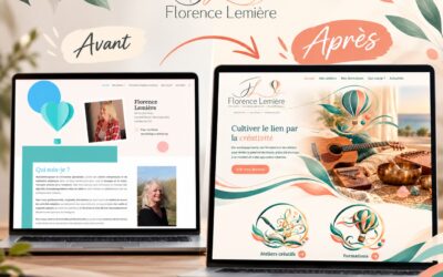 Refonte du site de Florence Lemière | Avant / Après